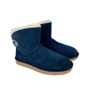 Koolaburra Womens Remley Mini Blue Suede Ankle Boot Winter Snow 1105809 size 7