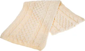 Ladies Supersoft Merino Wool Weave Design Scarf by Aran Mills - 5 Colours