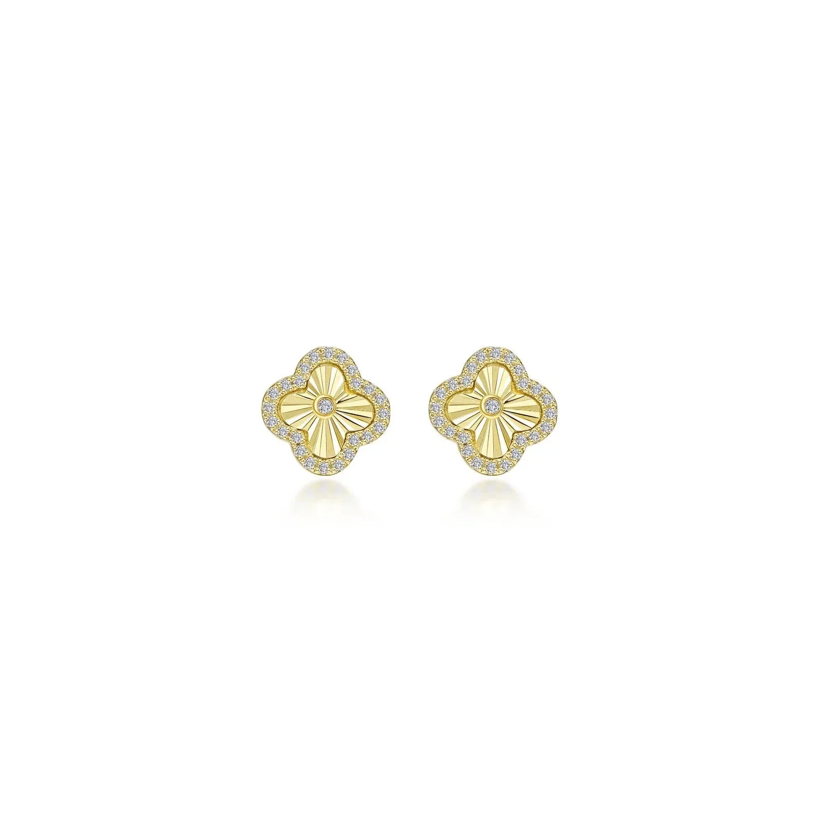 Lafonn Simulated Diamond Clover Halo Stud Earrings E2022CLG00