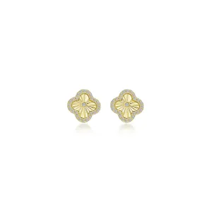 Lafonn Simulated Diamond Clover Halo Stud Earrings E2022CLG00