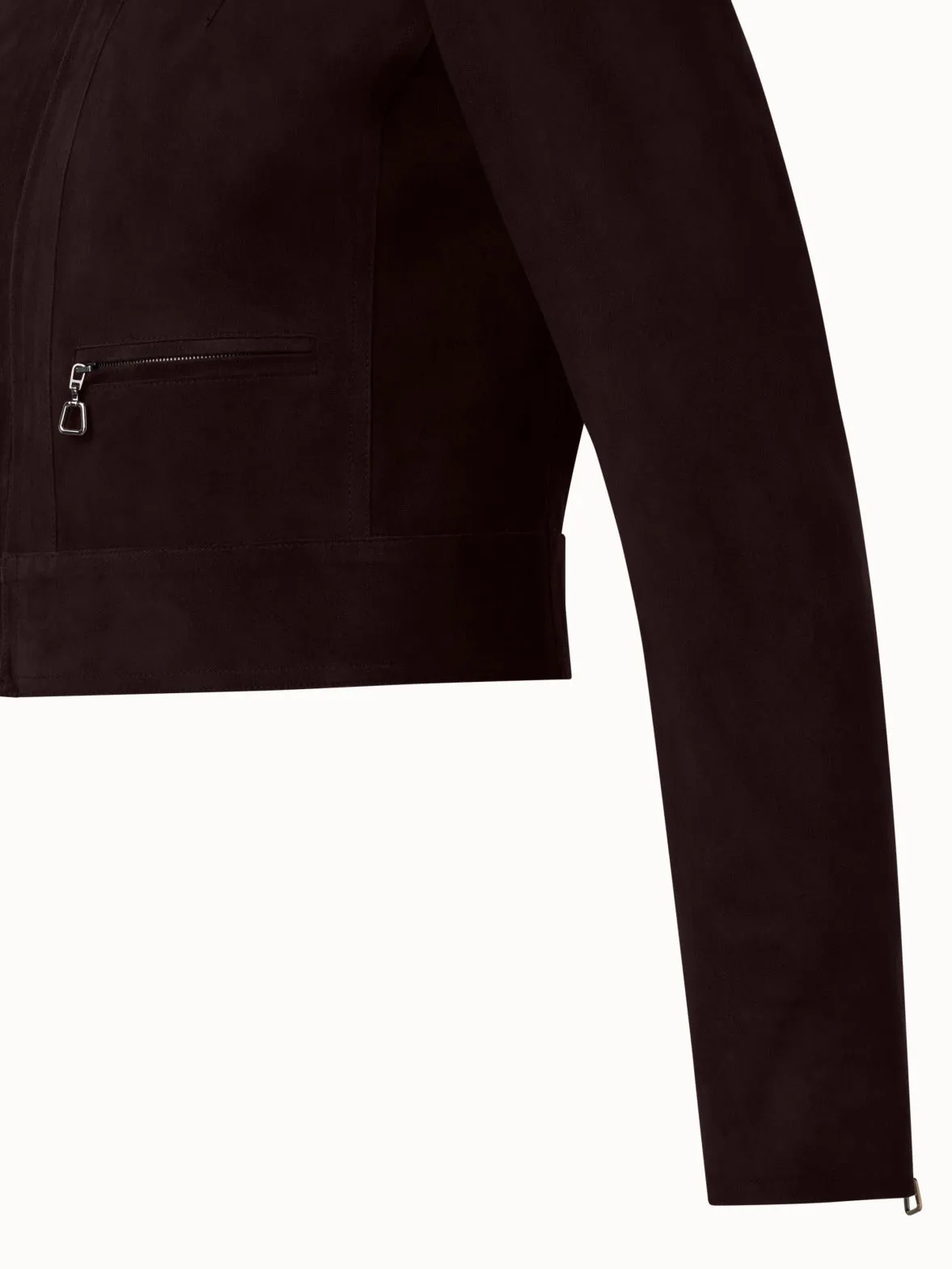Lambskin Suede Short Jacket