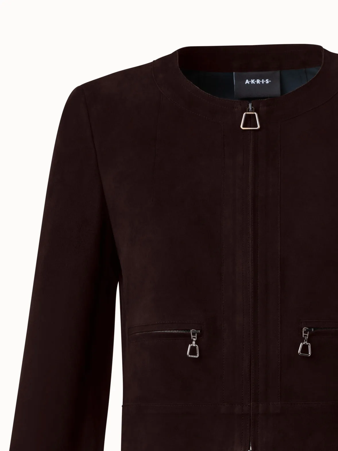 Lambskin Suede Short Jacket