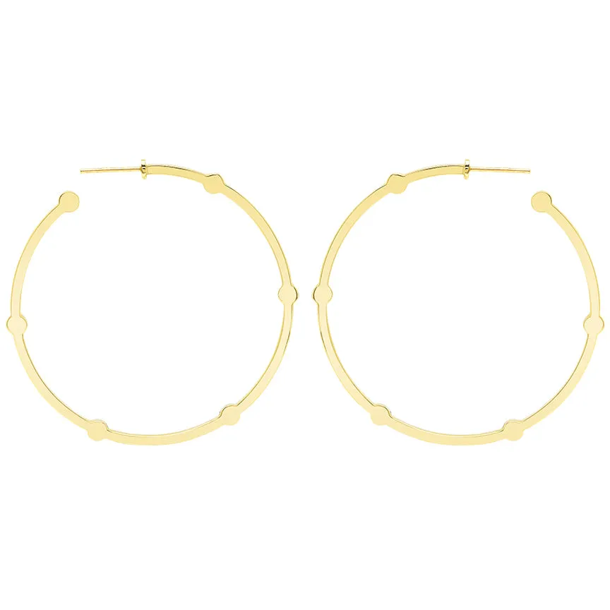 Large Cage Hoops | Yellow Gold