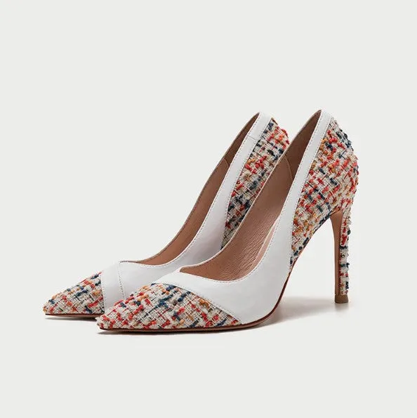 Leather Heels For Little Feet Women BS394