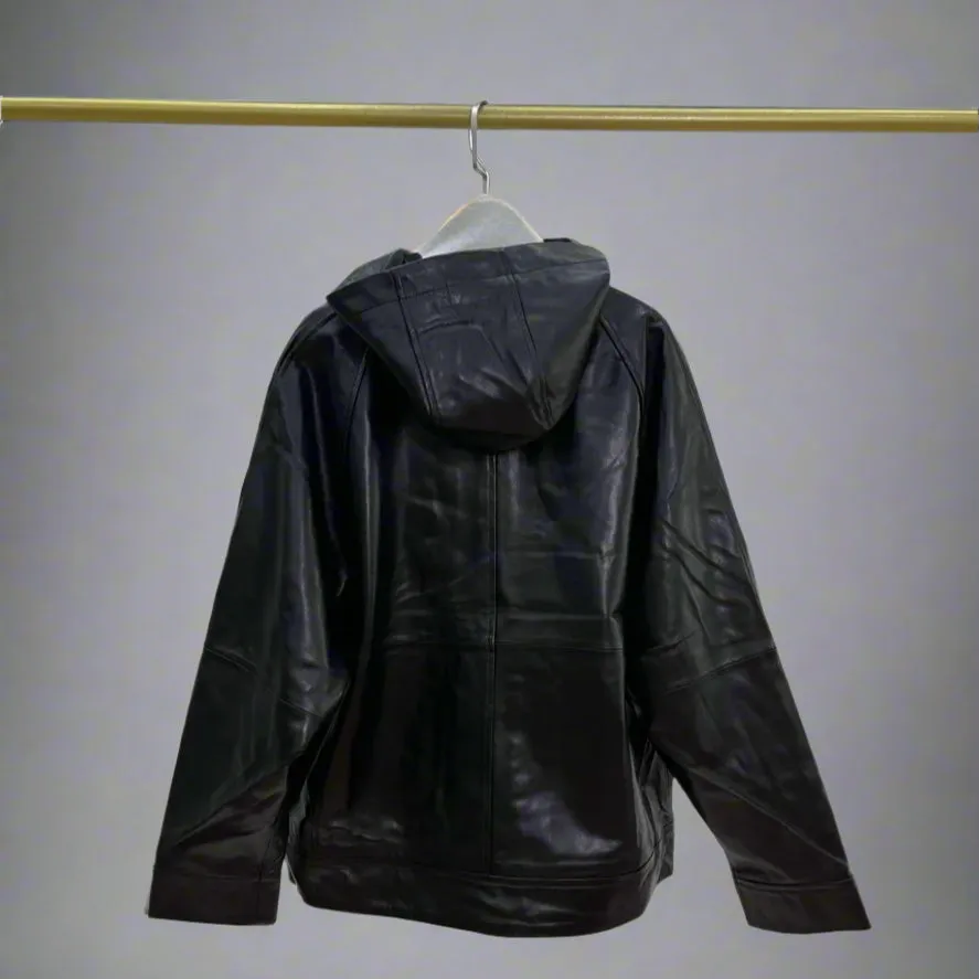 Leather Hoodie