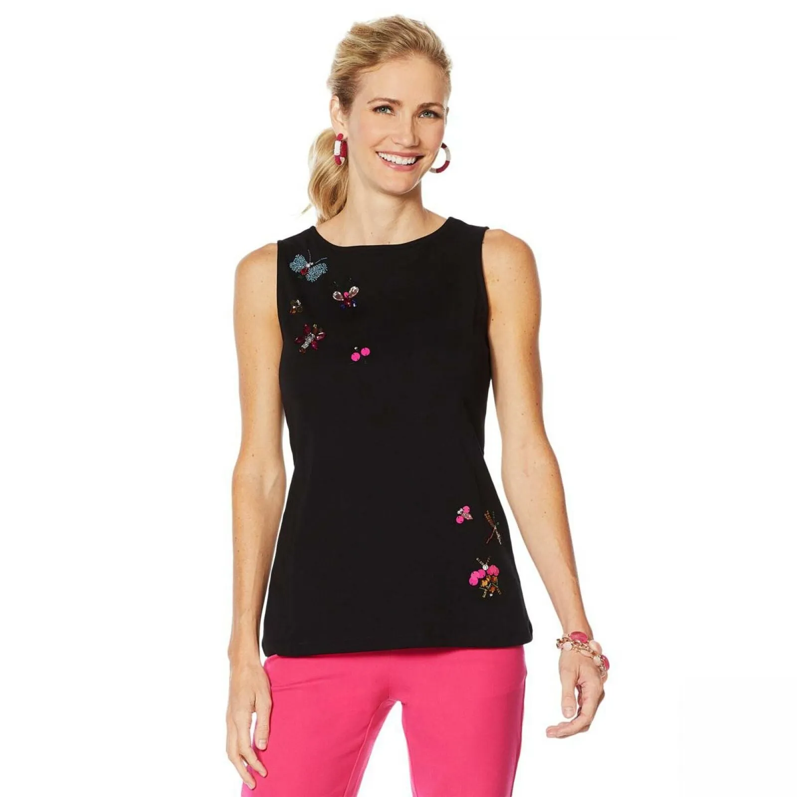 Lemon Way Women's Perfect Pima Butterfly Tank Top