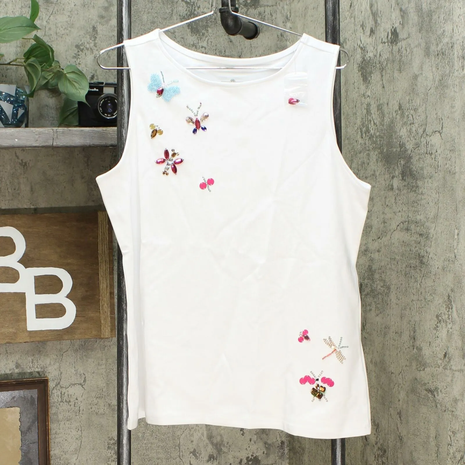Lemon Way Women's Perfect Pima Butterfly Tank Top