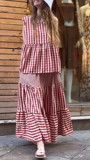 Leonora – Classic Women's Check Print Set