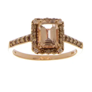 LeVian Morganite & Chocolate Diamond Ring