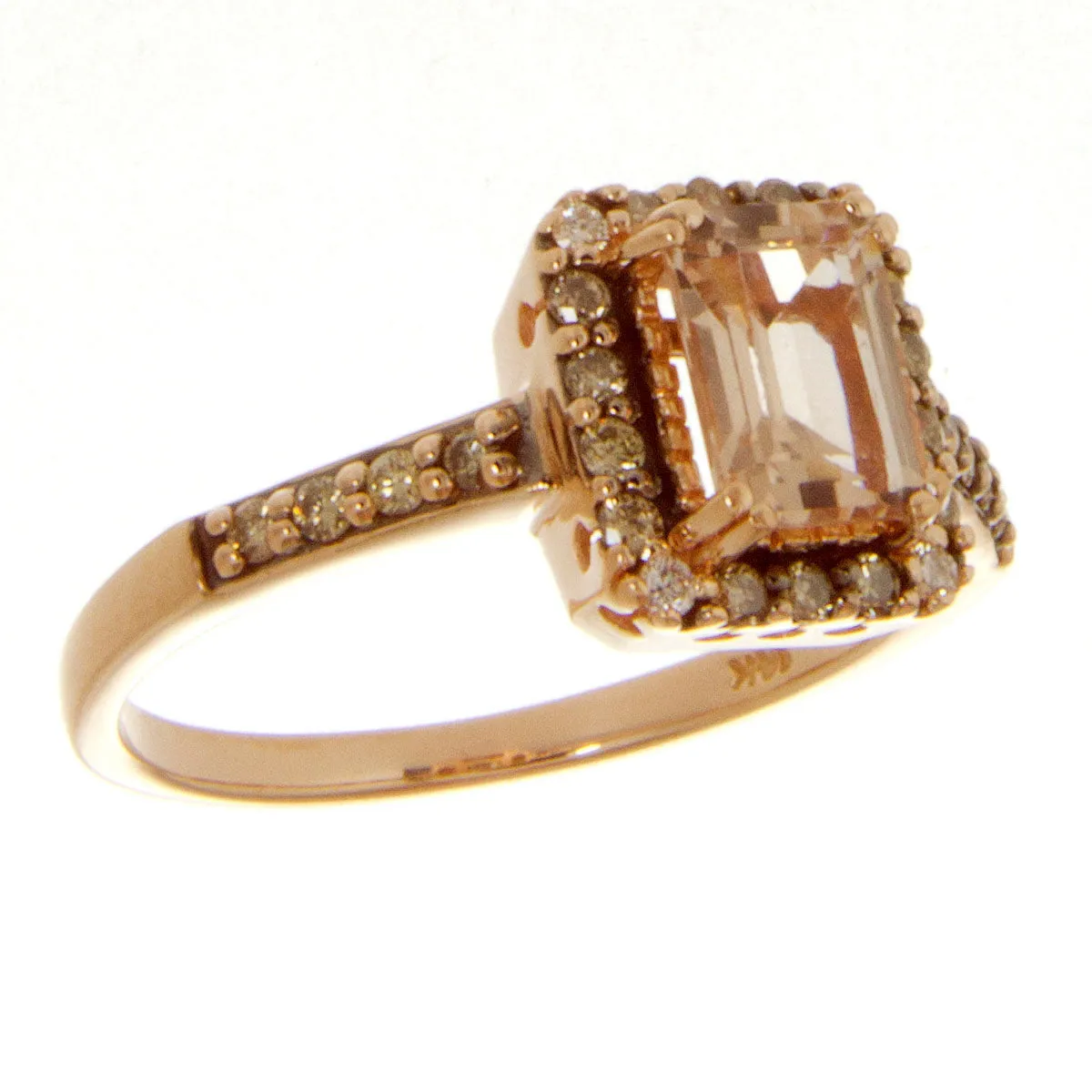 LeVian Morganite & Chocolate Diamond Ring