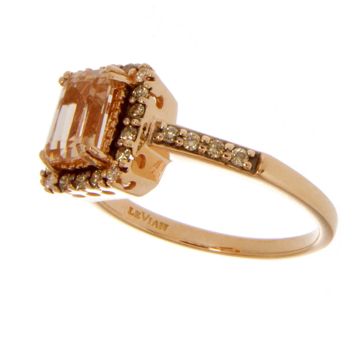 LeVian Morganite & Chocolate Diamond Ring