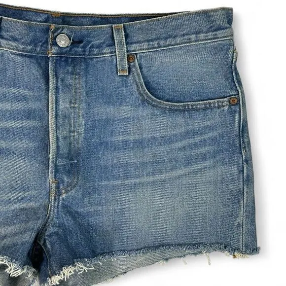 Levi's 501 Sierra Oasis Jean Shorts Women's Size 32W Festival Cowgirl