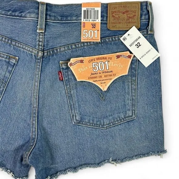 Levi's 501 Sierra Oasis Jean Shorts Women's Size 32W Festival Cowgirl