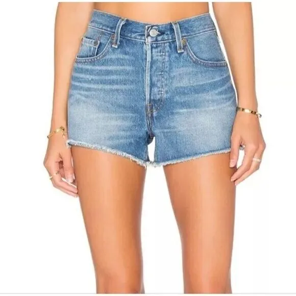 Levi's 501 Sierra Oasis Jean Shorts Women's Size 32W Festival Cowgirl