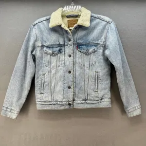Levi's Denim Jacket Women's XS Light Blue Sherpa Lined Vintage Classic 80s Style
