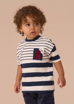 Lewis Blue Stripe Block T Shirt