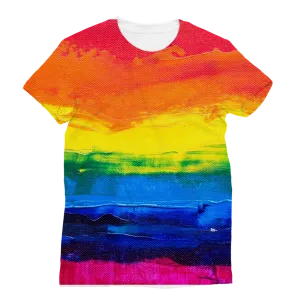 LGBT Pride Rainbow Paint Canvas Women's T-Shirt