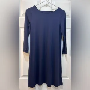 Lilly Pulitzer NWT Ophelia Dress Ladder Back Navy 3/4 Sleeve Women's Size XS