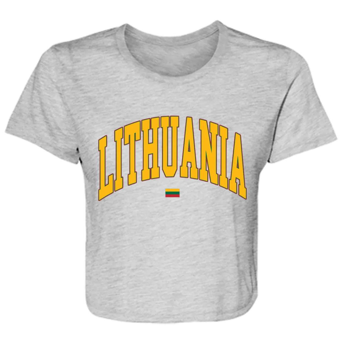 Lithuania - Women's Bella Canvas Flowy Cropped Tee