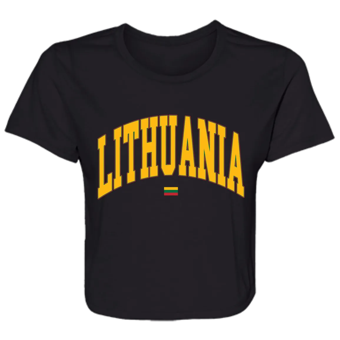 Lithuania - Women's Bella Canvas Flowy Cropped Tee