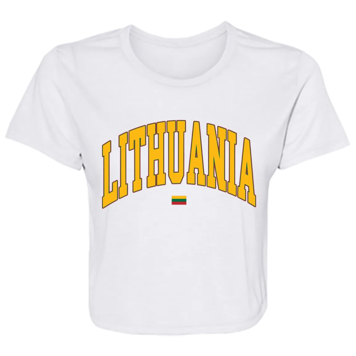 Lithuania - Women's Bella Canvas Flowy Cropped Tee