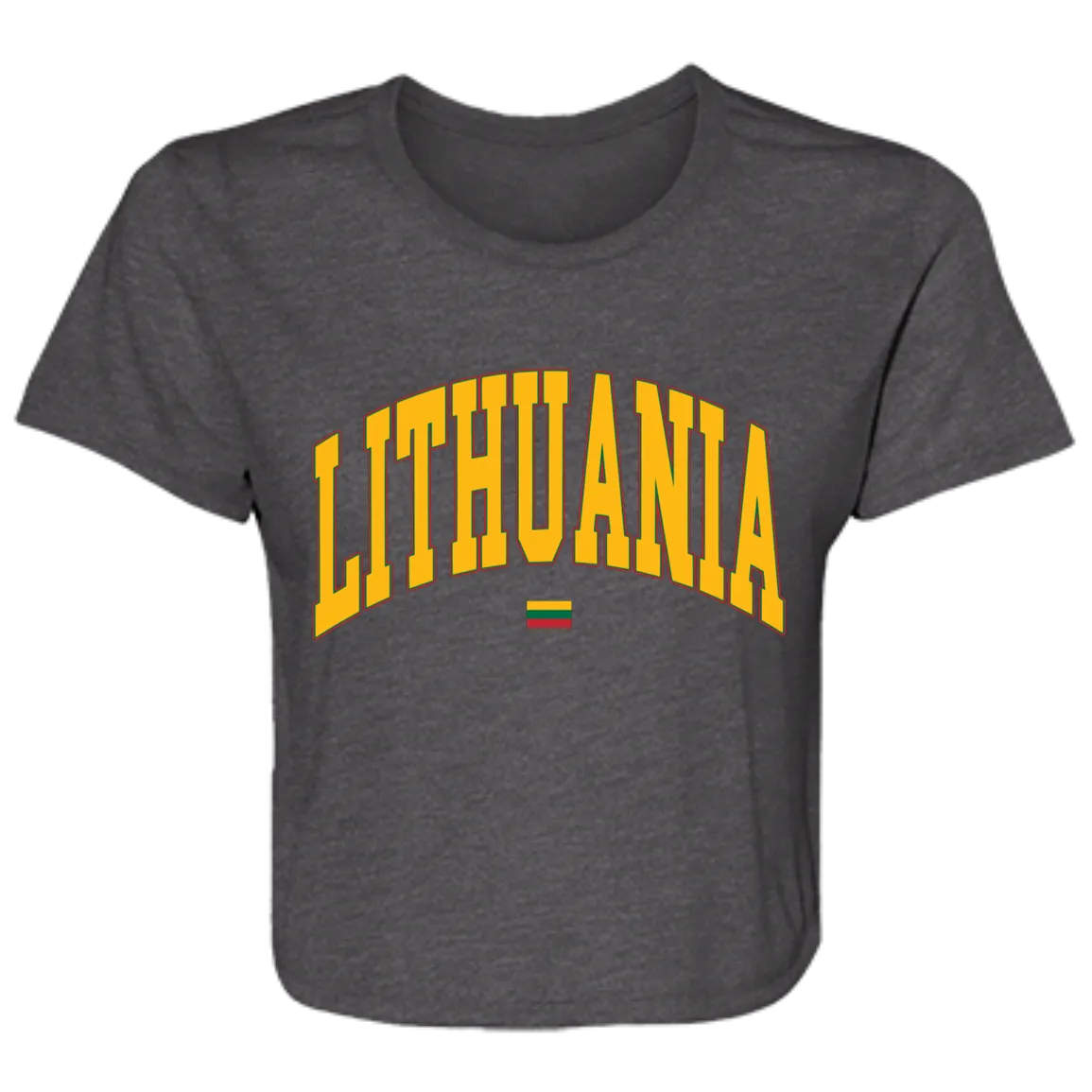 Lithuania - Women's Bella Canvas Flowy Cropped Tee