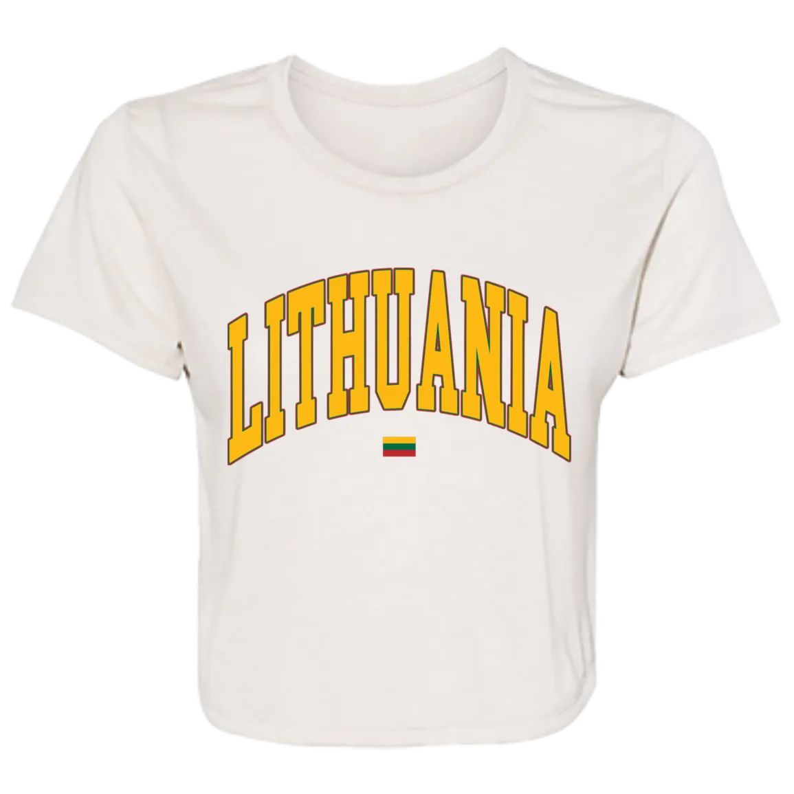Lithuania - Women's Bella Canvas Flowy Cropped Tee