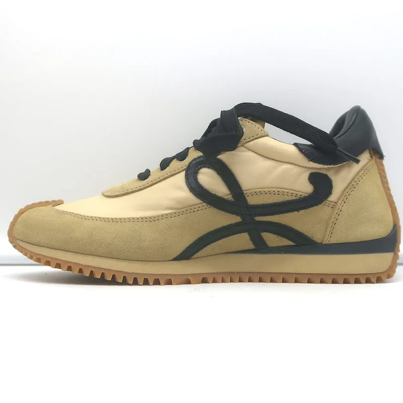 Loewe Flow Runner Sneakers Beige Suede & Black Leather Size 36 NEW