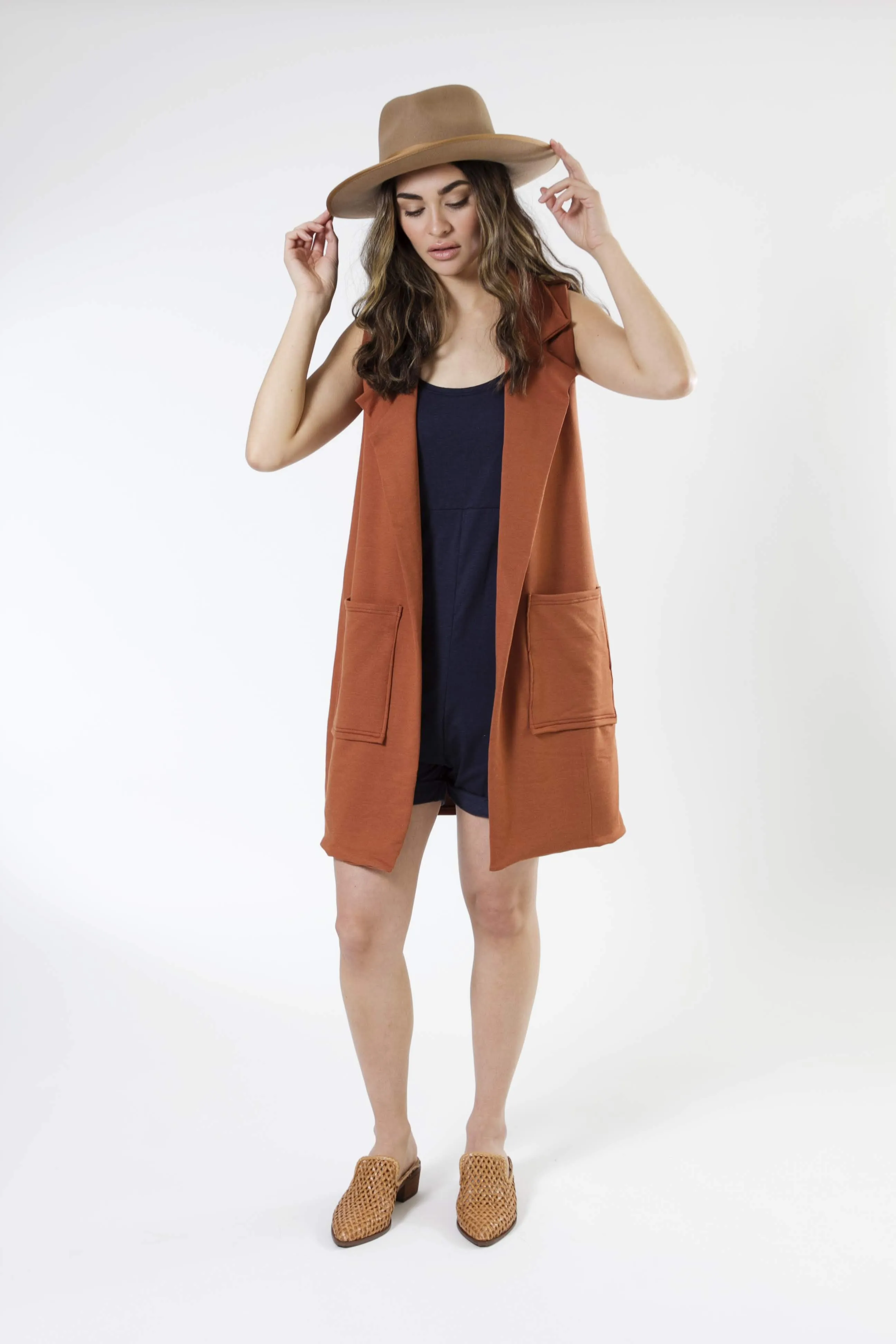 Long Pocket Vest - Various Colors