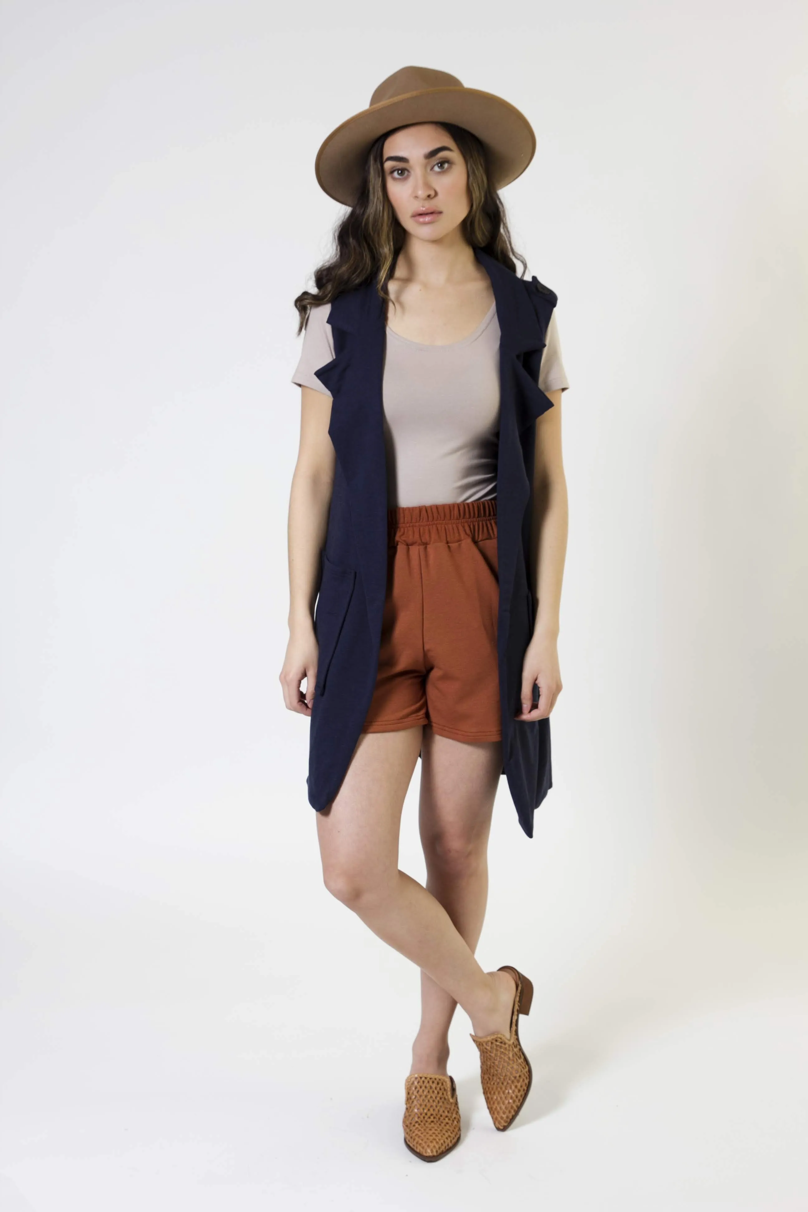 Long Pocket Vest - Various Colors