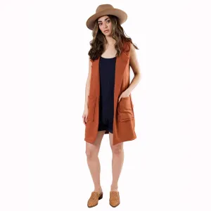 Long Pocket Vest - Various Colors