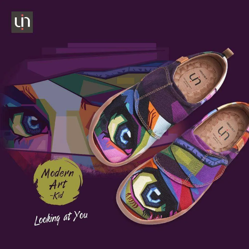 LOOKING AT YOU Modern Art Painted Kids Casual Shoes