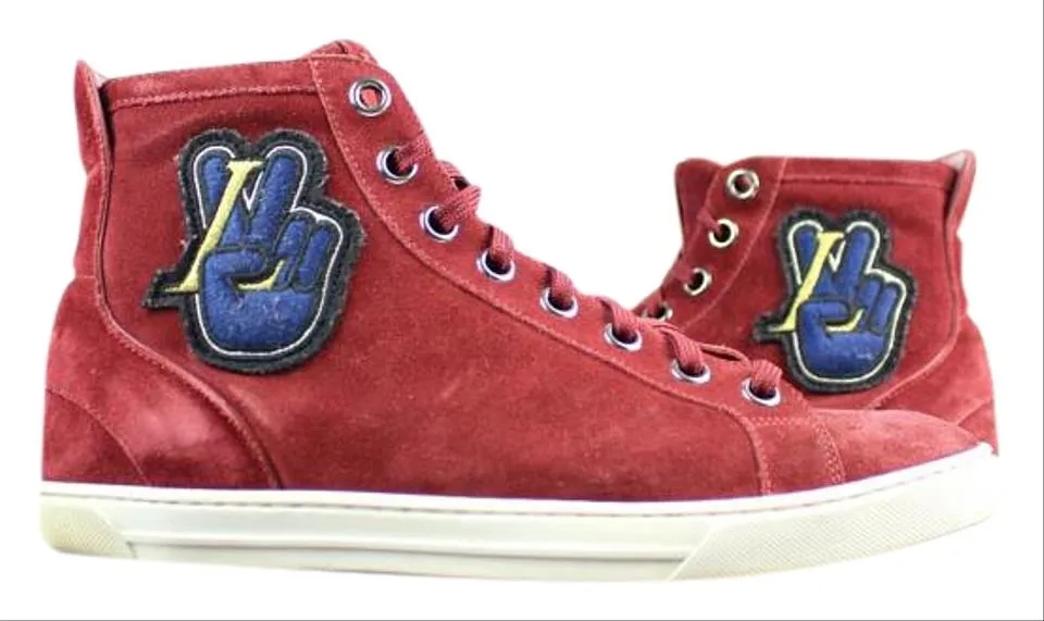 Louis Vuitton Rare High Top World Peace Sign Varsity Mens Sz 7 19LVA1108