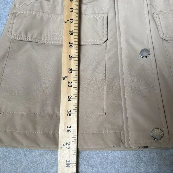 Lucky Brand Women's Size Medium Camel Jacket Hooded Cinched Waist Size Medium