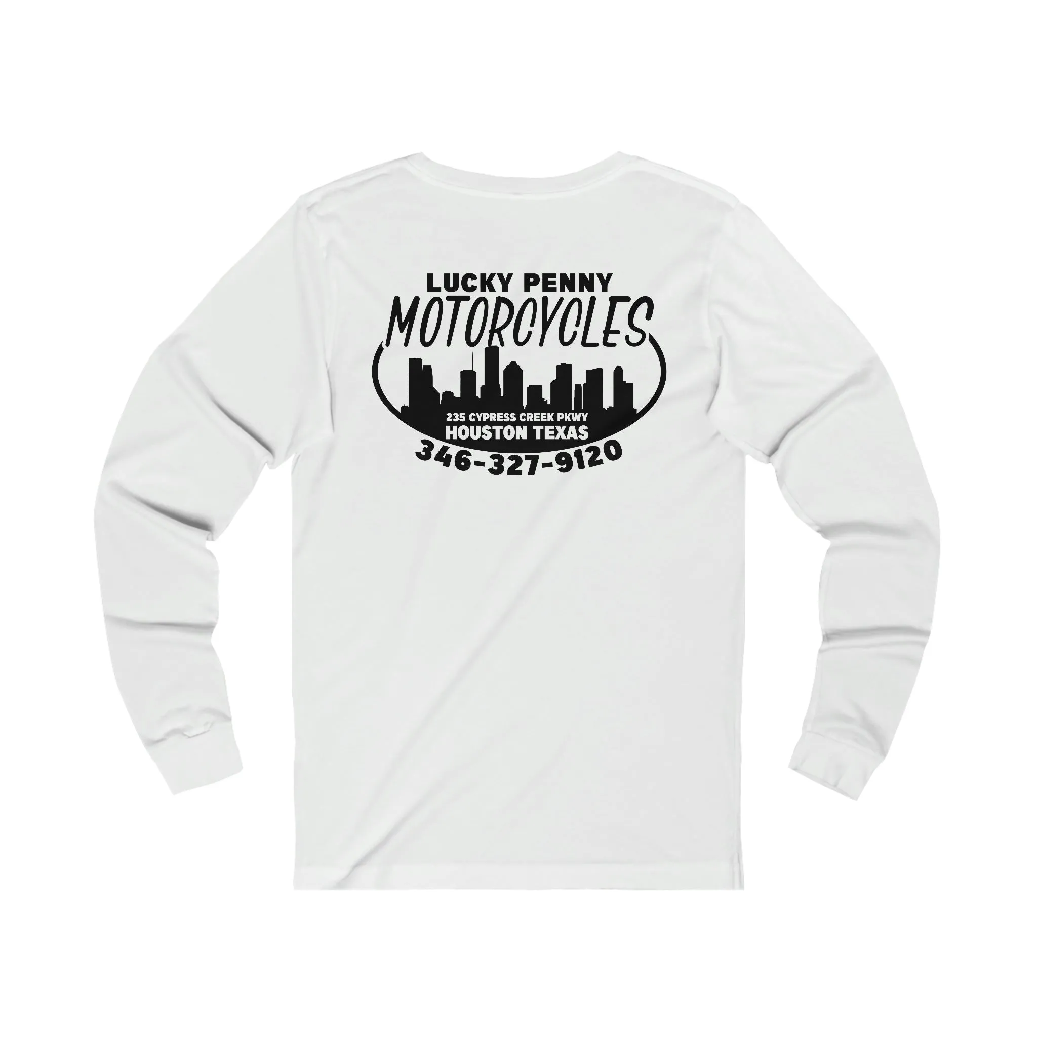 Lucky Penny Cycles Houston Skyline Long Sleeve Tee