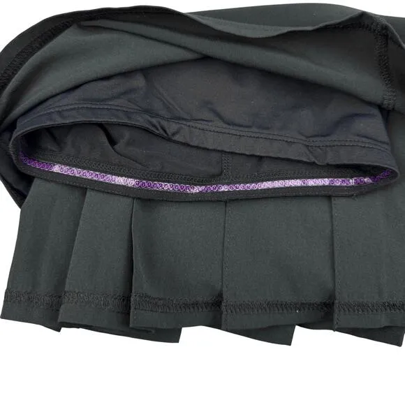 LULULEMON RARE Run: Speed Skirt Women's Size 6 Black Rear Pleats