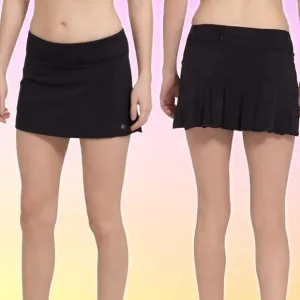LULULEMON RARE Run: Speed Skirt Women's Size 6 Black Rear Pleats