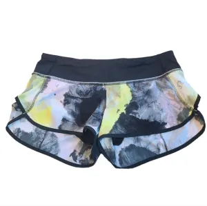 Lululemon Speed Shorts Citron Tinted women's size 6 Rare print