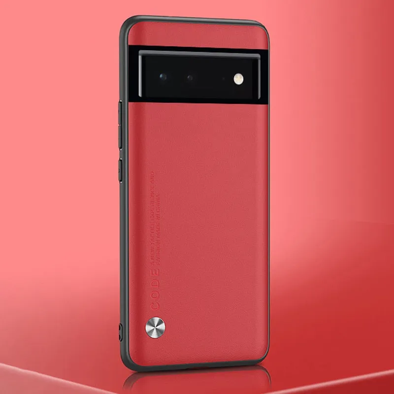 Luxury Shockproof Silicone Leather Case For Google Pixel