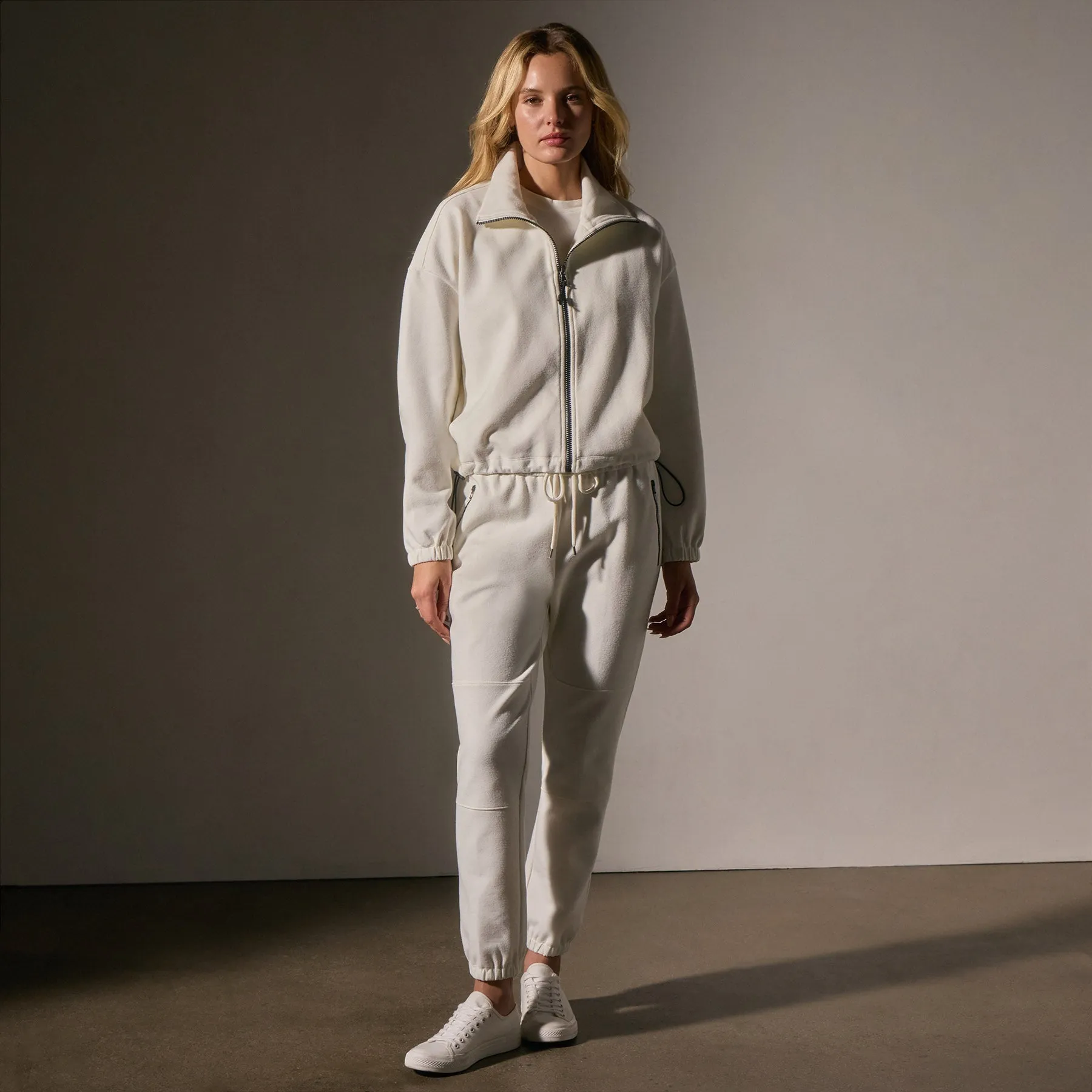 Matte Scuba Full Zip - Ivory