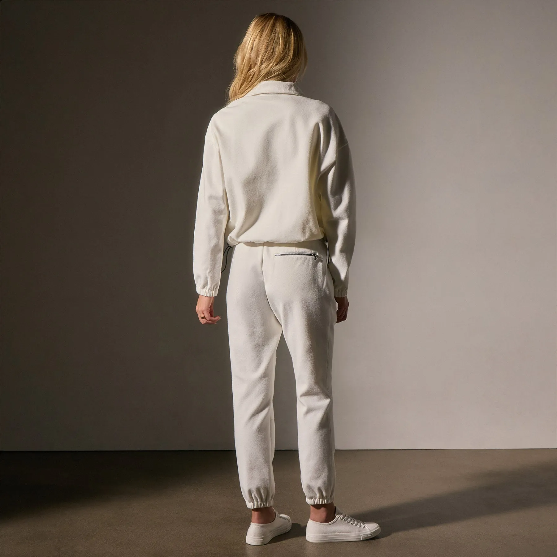 Matte Scuba Full Zip - Ivory