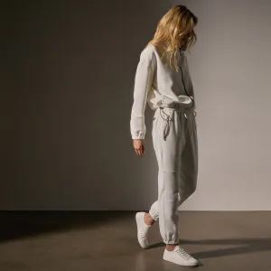 Matte Scuba Track Pant - Ivory