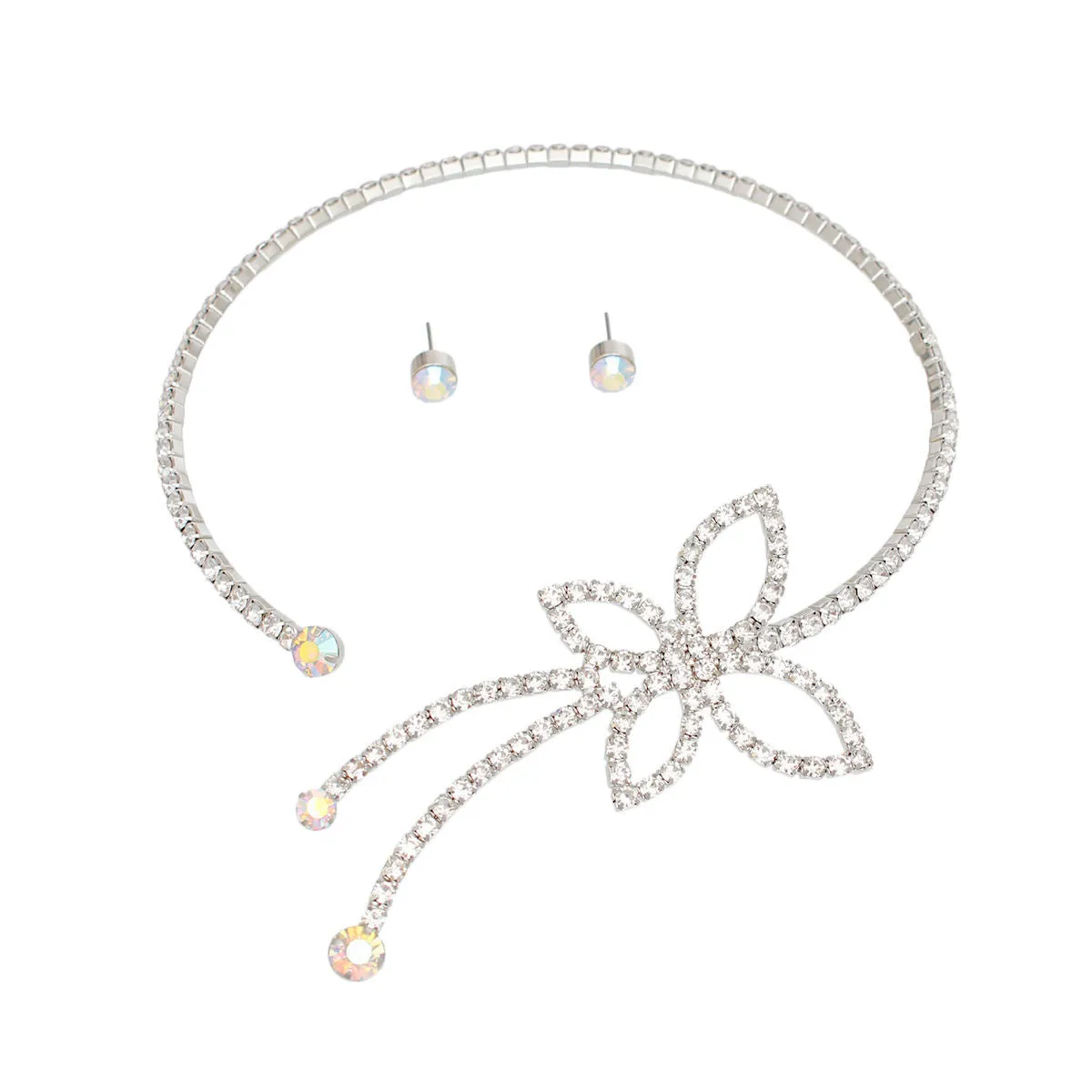 Memory Wire Choker Butterfly Set