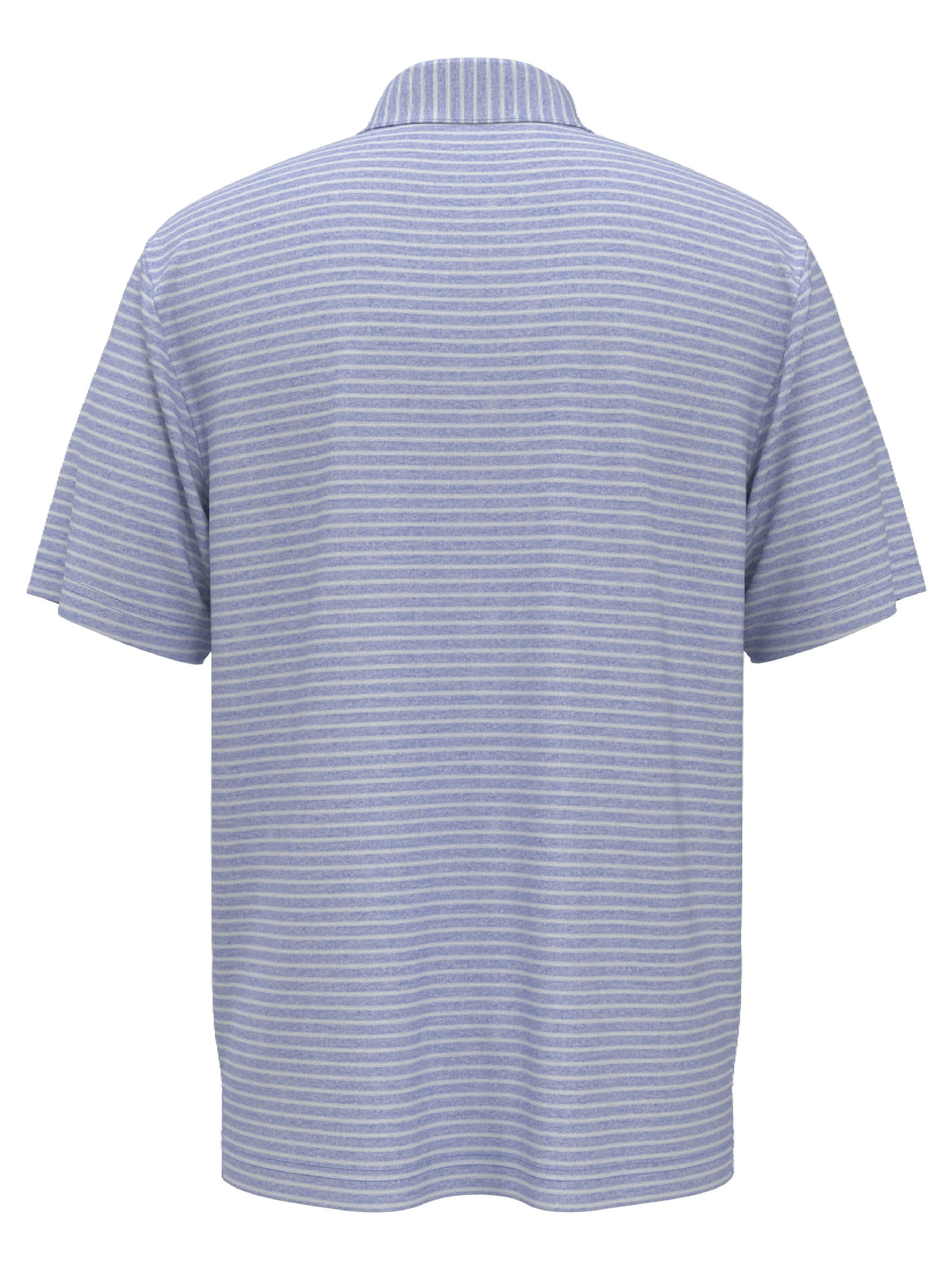 Men's Heather Feeder Stripe Golf Polo