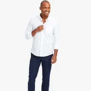 Men's Mizzen   Main | Leeward Trim Dress Shirt | White Solid