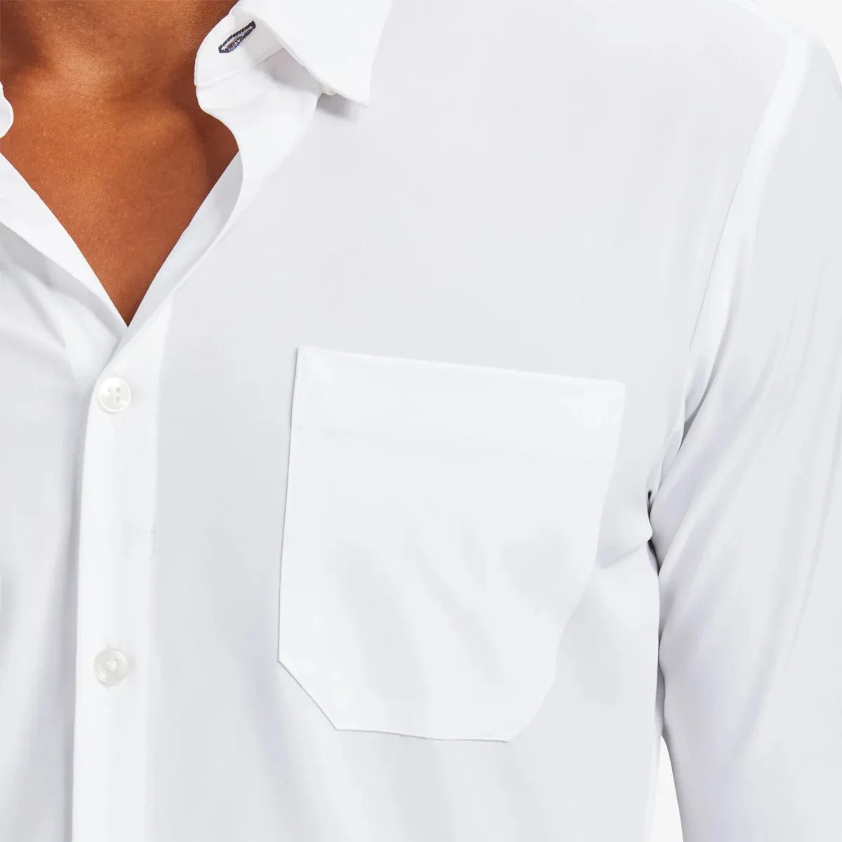 Men's Mizzen   Main | Leeward Trim Dress Shirt | White Solid