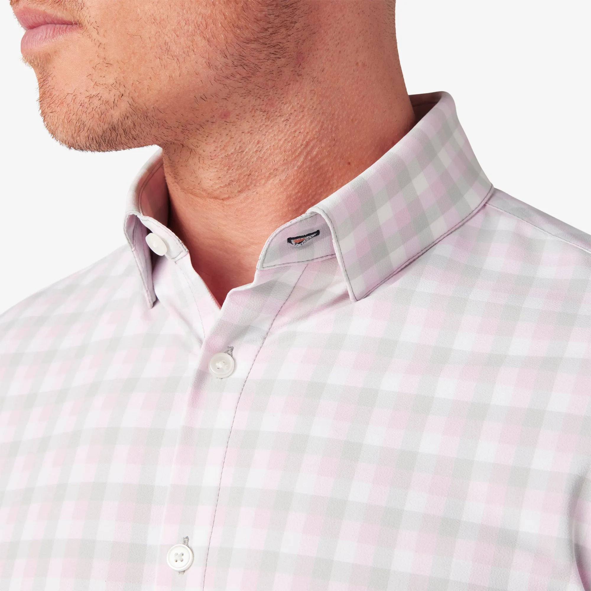Men's Mizzen   Main | Monaco Trim Long Sleeve | Rose Triple Plaid