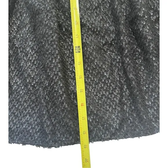 MICHAEL Michael Kors Black Silk Blend Sequin Flare Skirt Women's Size 8 NWT