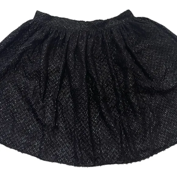 MICHAEL Michael Kors Black Silk Blend Sequin Flare Skirt Women's Size 8 NWT