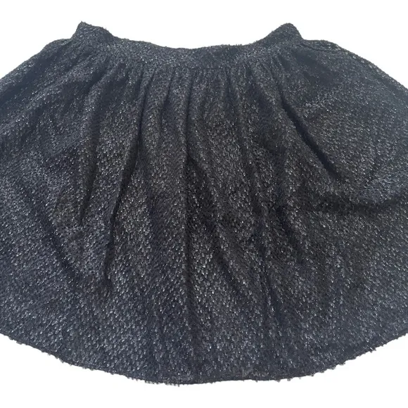 MICHAEL Michael Kors Black Silk Blend Sequin Flare Skirt Women's Size 8 NWT